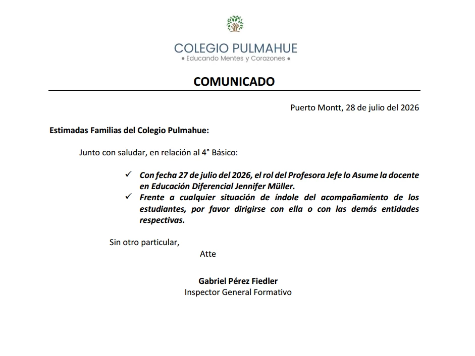 Comunicado Oficial 28-07-2026