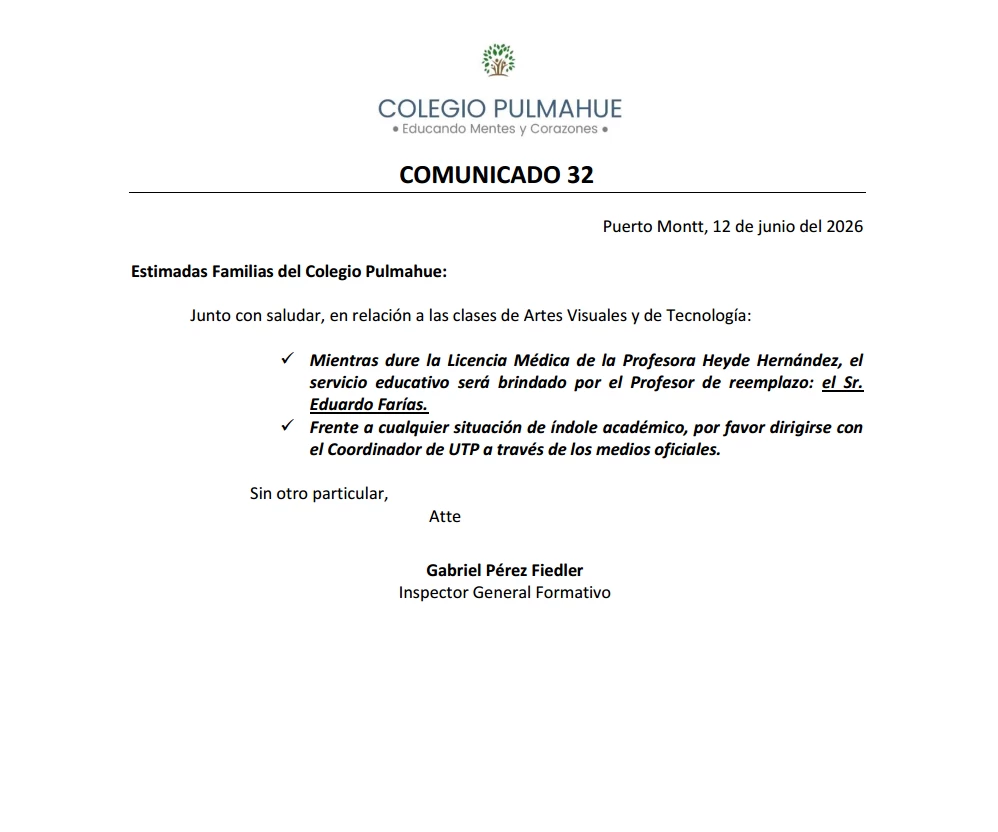 Imagen de la noticia: Comunicado Oficial 32 12-06-2026